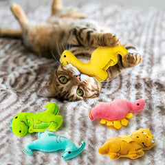 Mallmall6 catnip toy apatosaurus durable and non-toxic material supports safe at-home play.
