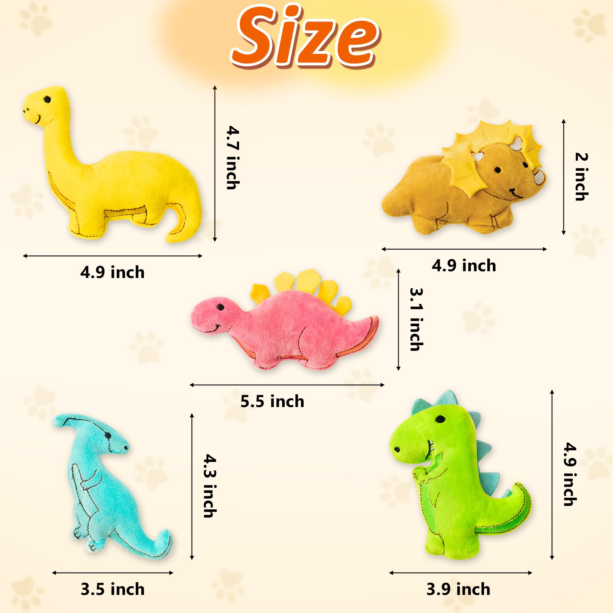Mallmall6 dinosaur catnip toy parasaurolophus close-up showcases embroidered face for engaging solo play.