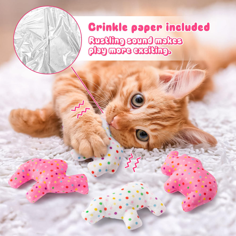 MALLMALL6 frosted cookie design toy in pink and white sparks curiosity during play.