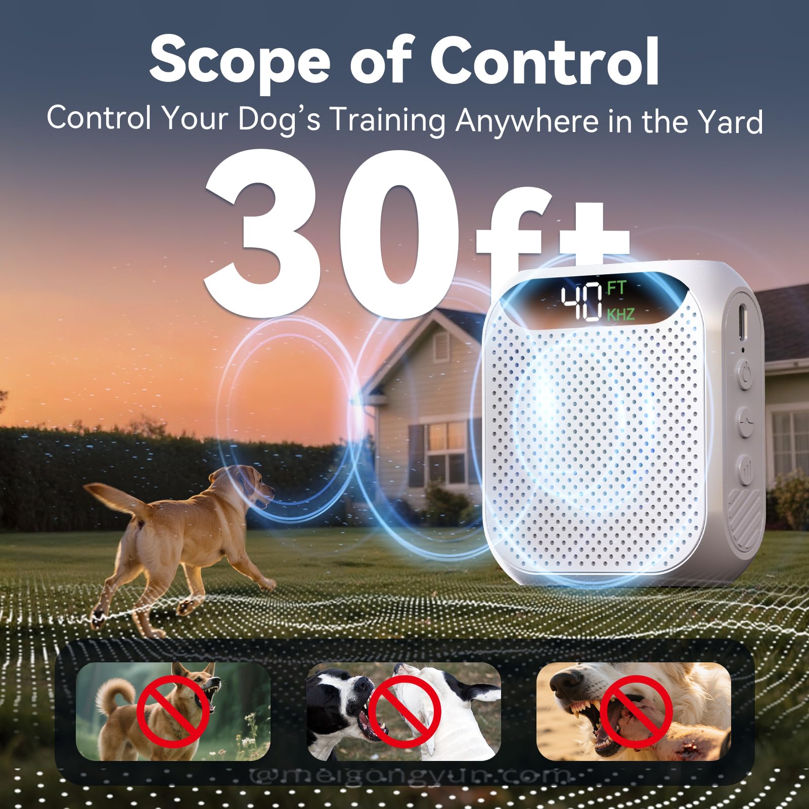 MALOK bark deterrent with adjustable modes for different dog temperaments.