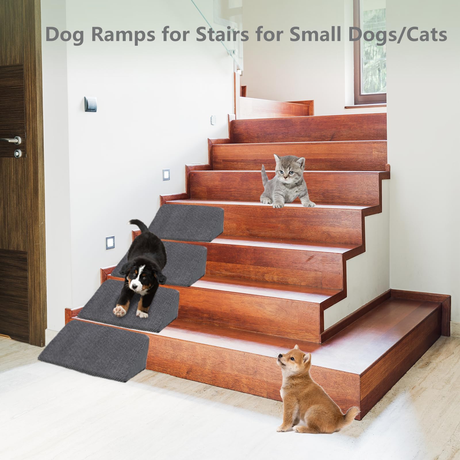 MALOROY dog stairs vacuum-packaging open demonstrates storage.