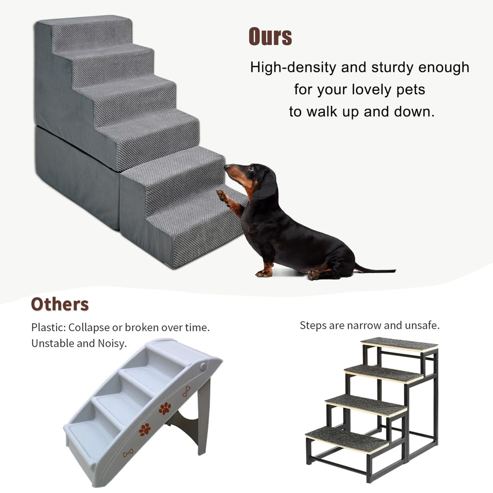 MALOROY dog steps 2-in-1 bed or stairs offers versatile use