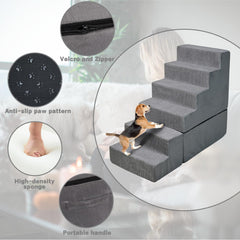 MALOROY dog steps silicone paw-print base boosts stability on floors