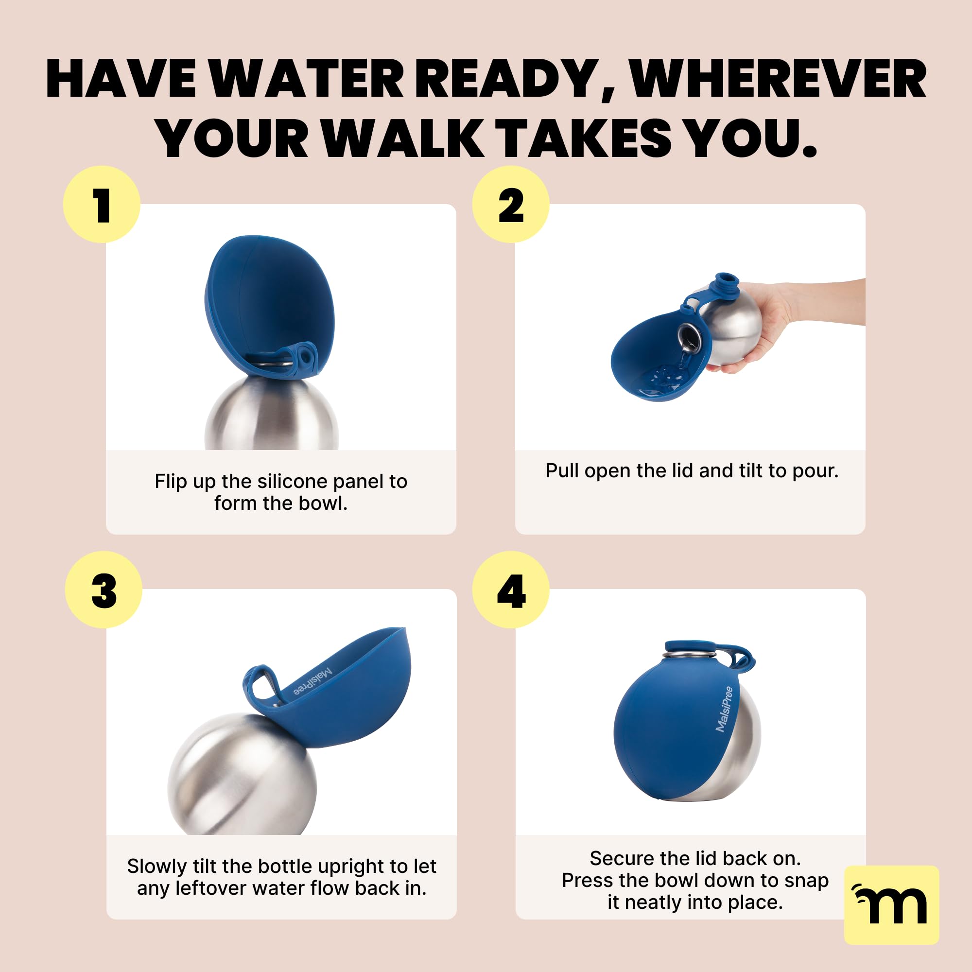 MalsiPree stainless-steel-body-navy adds durability and hygiene