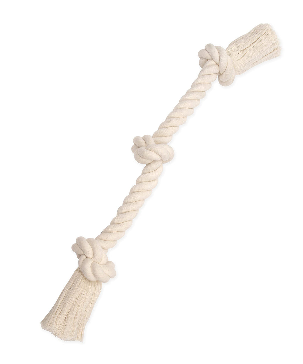 Mammoth Flossy Chews rope toy close-up showing knots for interactive tug.