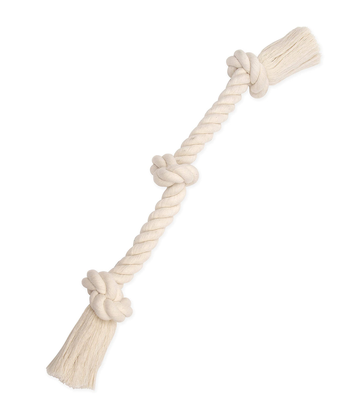 Mammoth Flossy Chews rope toy close-up showing knots for interactive tug.