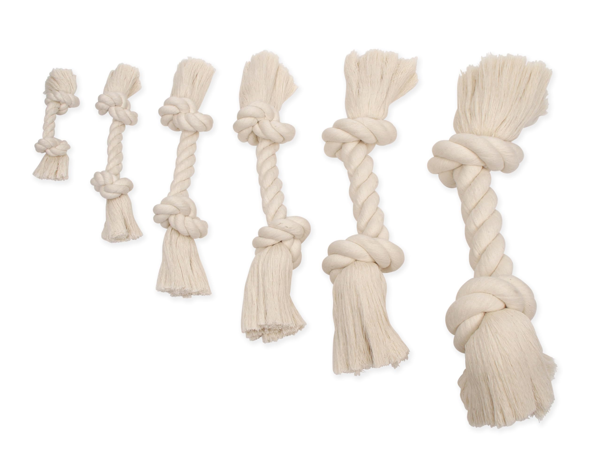 Mammoth Flossy Chews non-toxic cotton rope for supervised play.