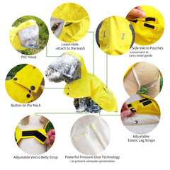 MAMORE dog raincoat-reflective-stripes enhances visibility in low light