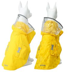 MAMORE dog raincoat waterproof outer layer keeps your pup dry during rainy walks.