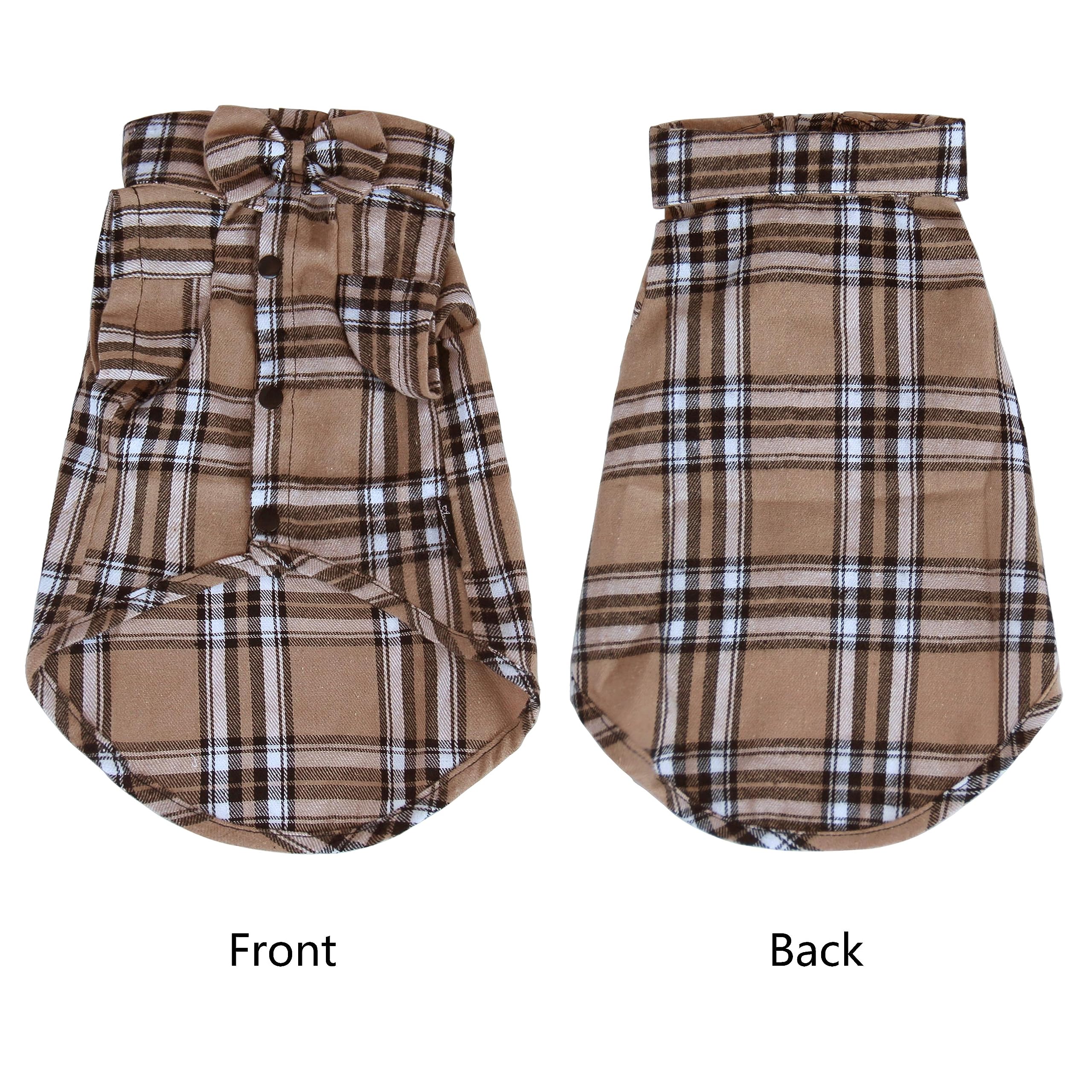 MAMORE plaid dog shirt perfect for dressing up during events and outings.