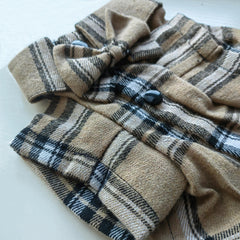 MAMORE plaid dog shirt shows wedding ready look for festive photos.