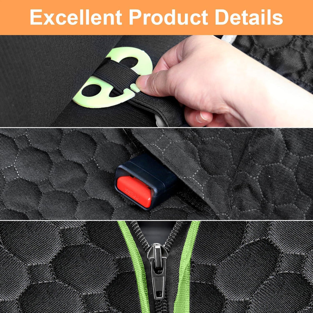 Mancro dog car seat cover camping and road trips become more comfortable and organized.