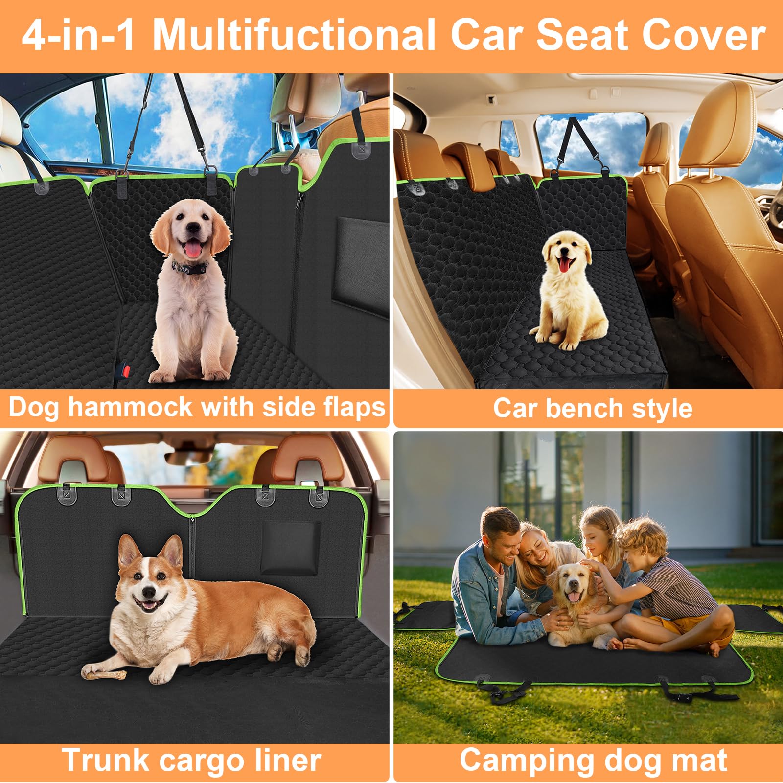 Mancro dog car seat cover quick-install design makes setup hassle-free for busy families.
