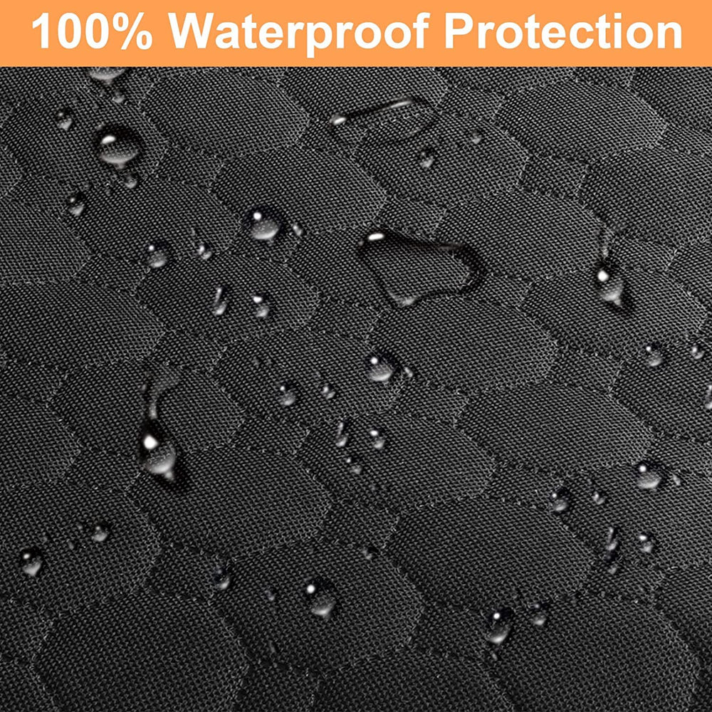 Mancro back seat protector features nonslip underside for stay-in-place security