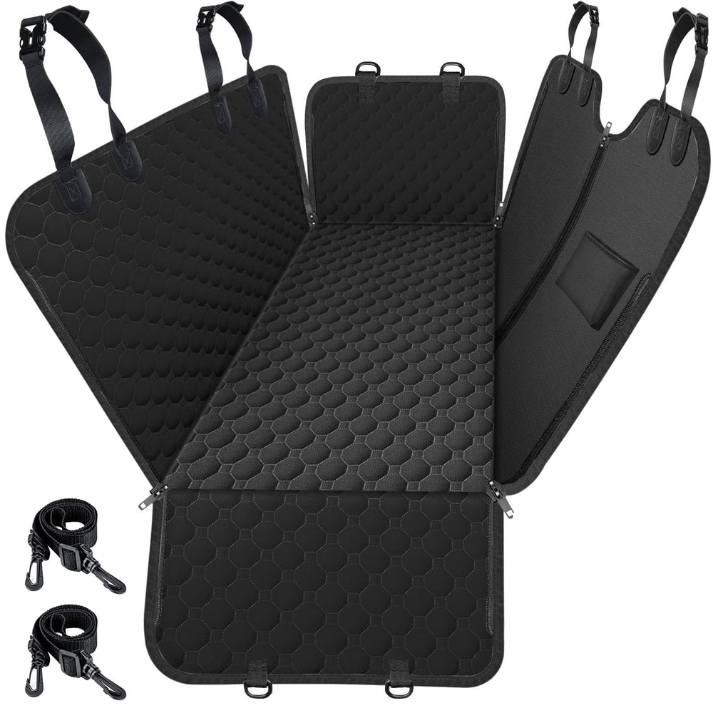 Mancro dog car seat cover back seat hammock protects with rugged 600D fabric