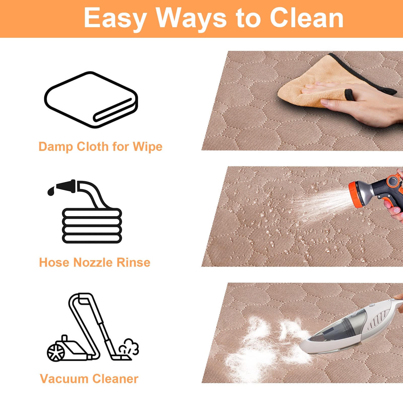 Mancro easy-clean design wipes away fur and moisture after trips.