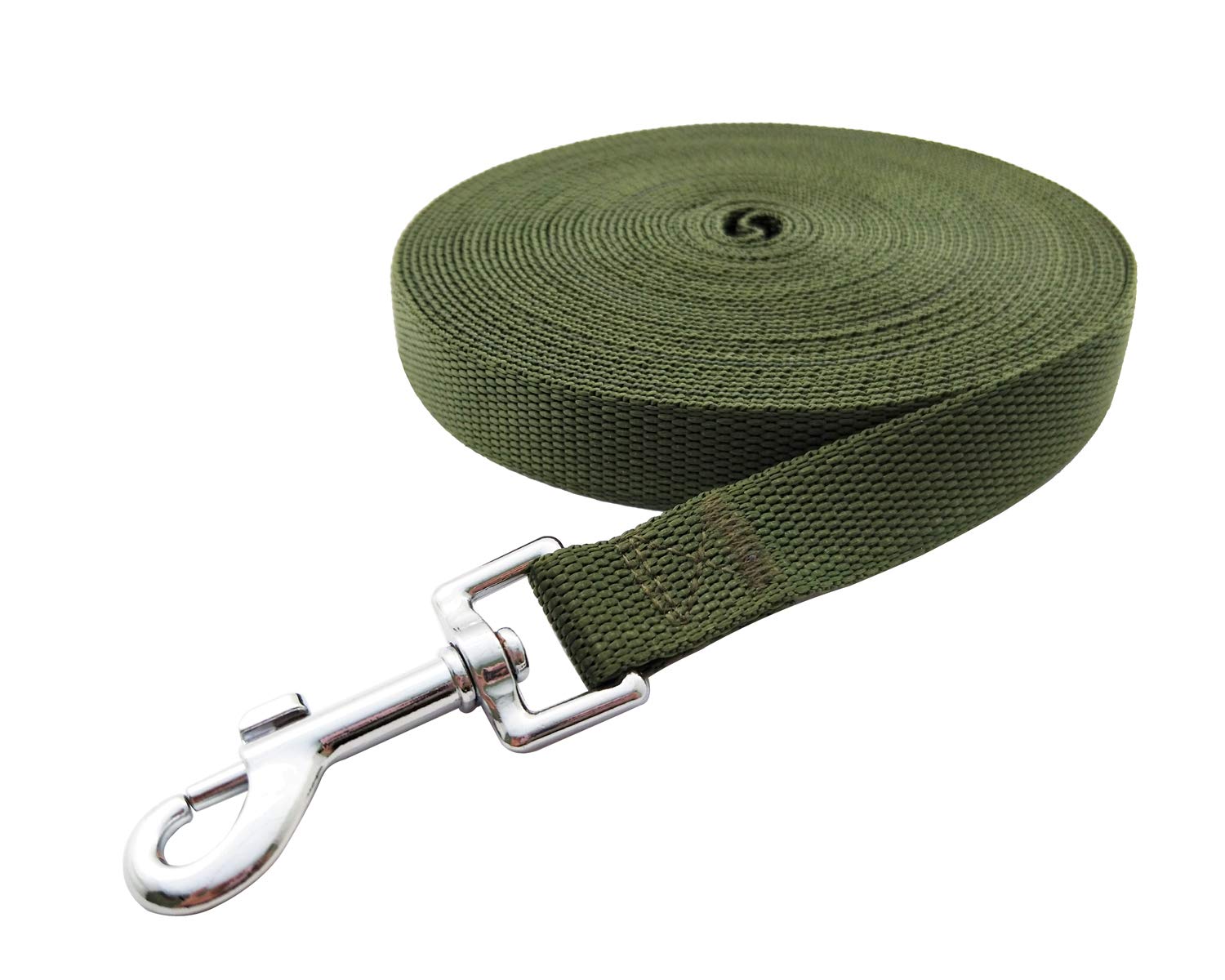 MANDAO recall training leash shows 360-degree swivel for tangle-free training sessions.