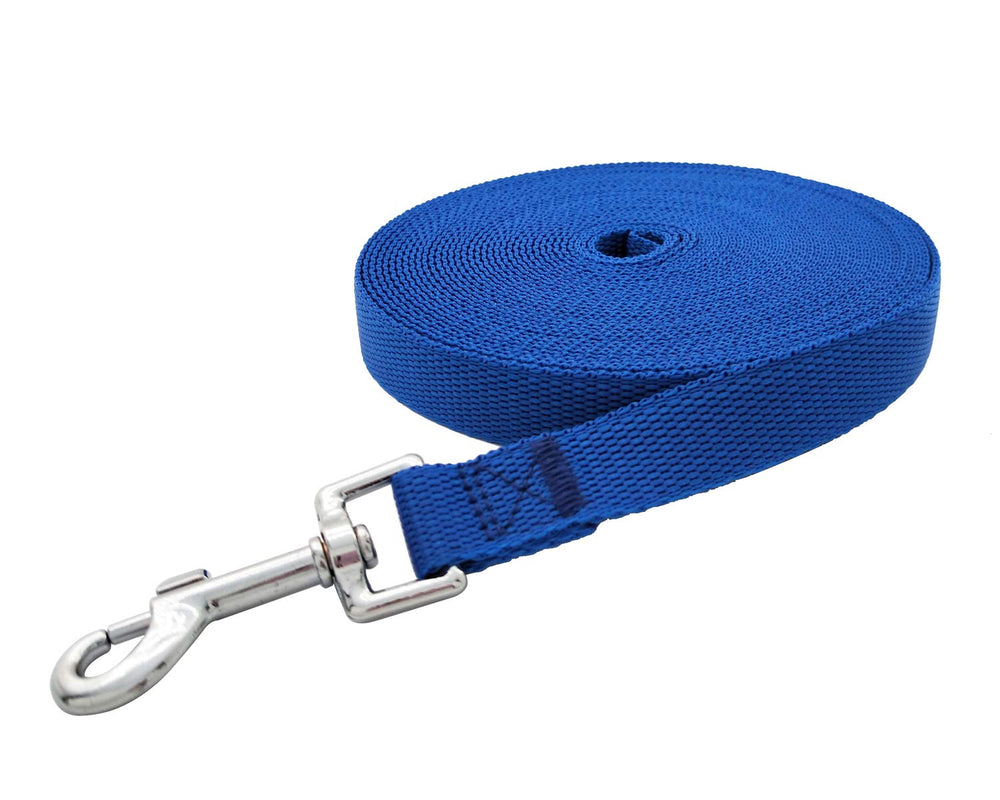 MANDAO durable nylon leash blue emphasizes sturdy construction for daily walks