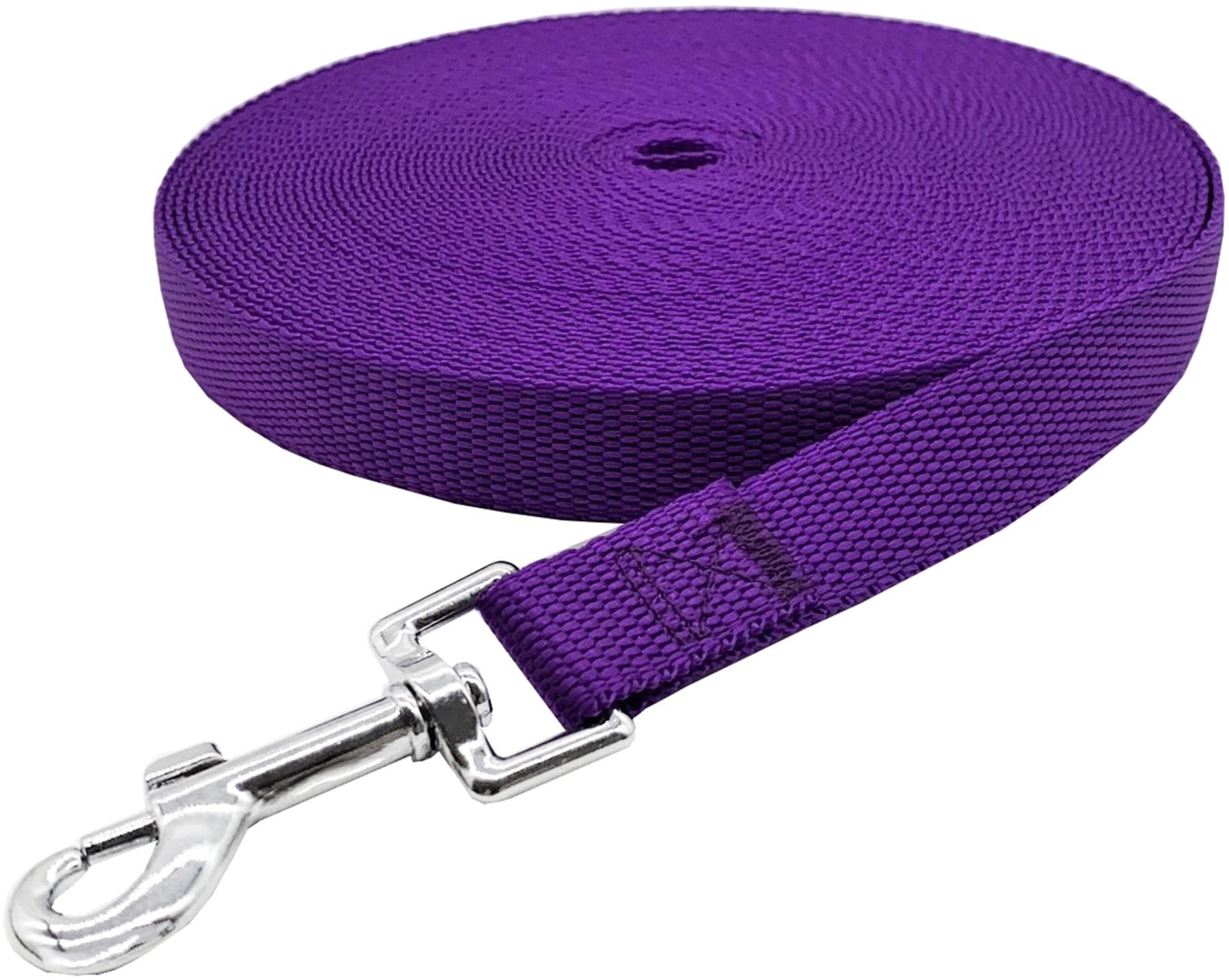 MANDAO nylon training leash weave demonstrates durable construction for daily obedience practice.