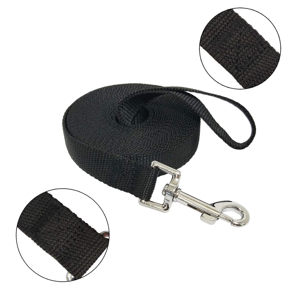 MANDAO Nylon Training Leash 360-degree swivel clip prevents twists during outdoor workouts.