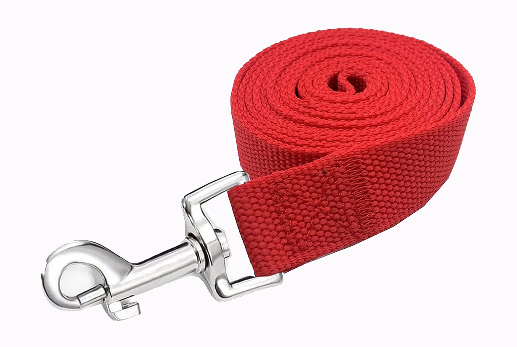 MANDAO 5ft red leash with swivel clasp supports controlled walks and recalls