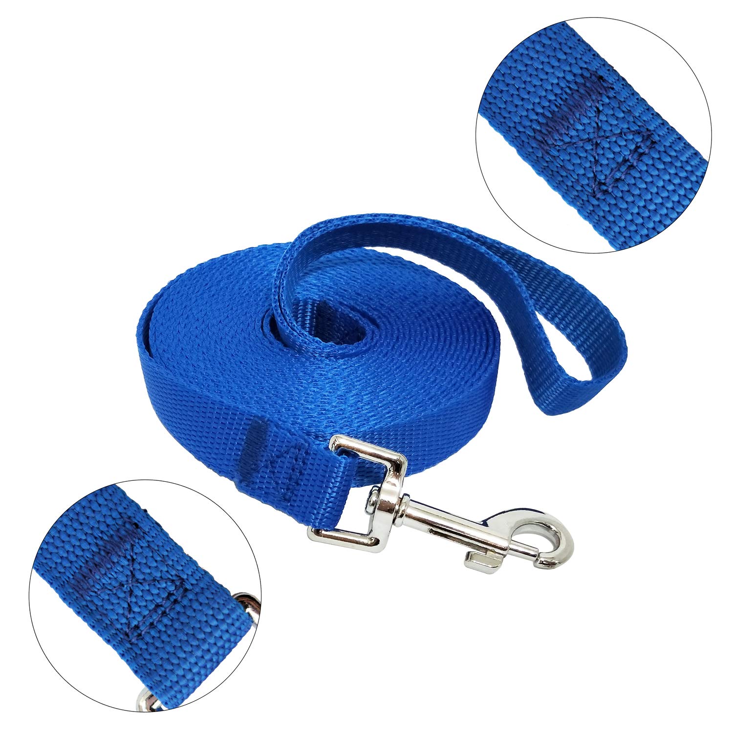 MANDAO swivel bolt snap close-up showing tangle-free, easy-on/easy-off design