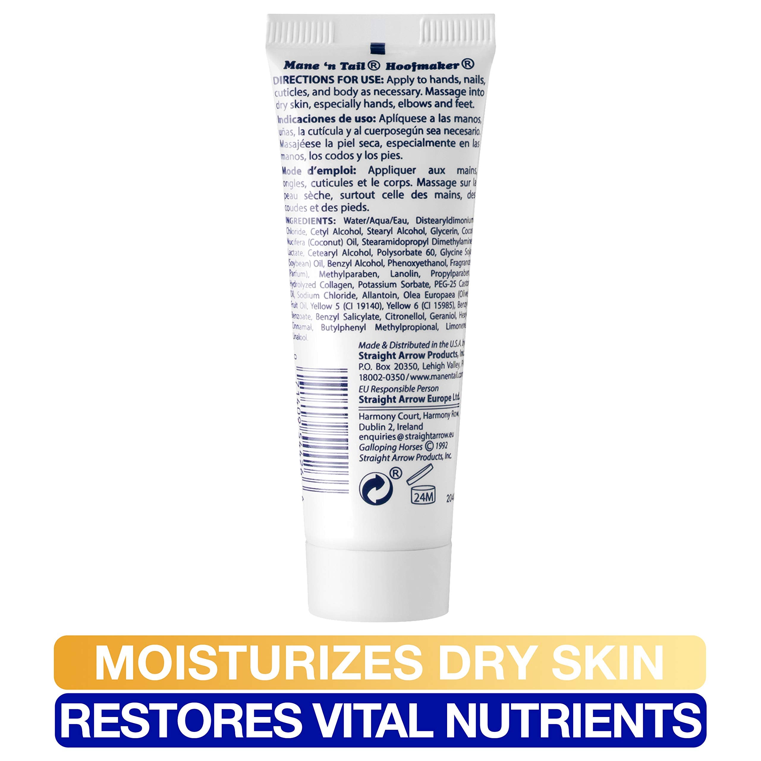 Mane 'n Tail Hoofmaker cream on dry skin smoothing rough areas