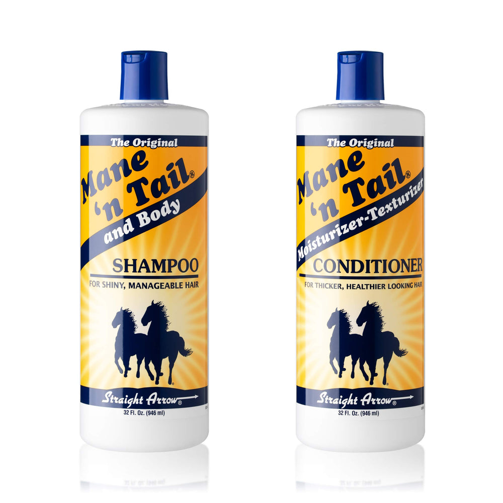 Mane 'N Tail shampoo bottle highlights Apple Blossom scent for smoother, hydrated hair.