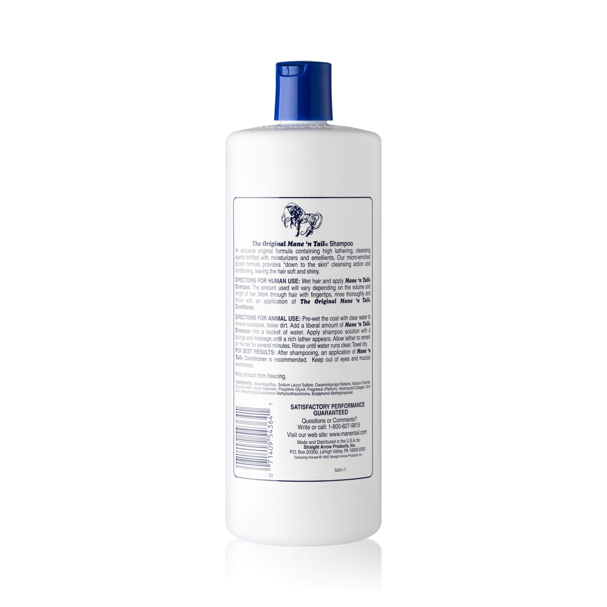 Mane 'n Tail shampoo lather-foam shows rich bubbles and coat conditioning.