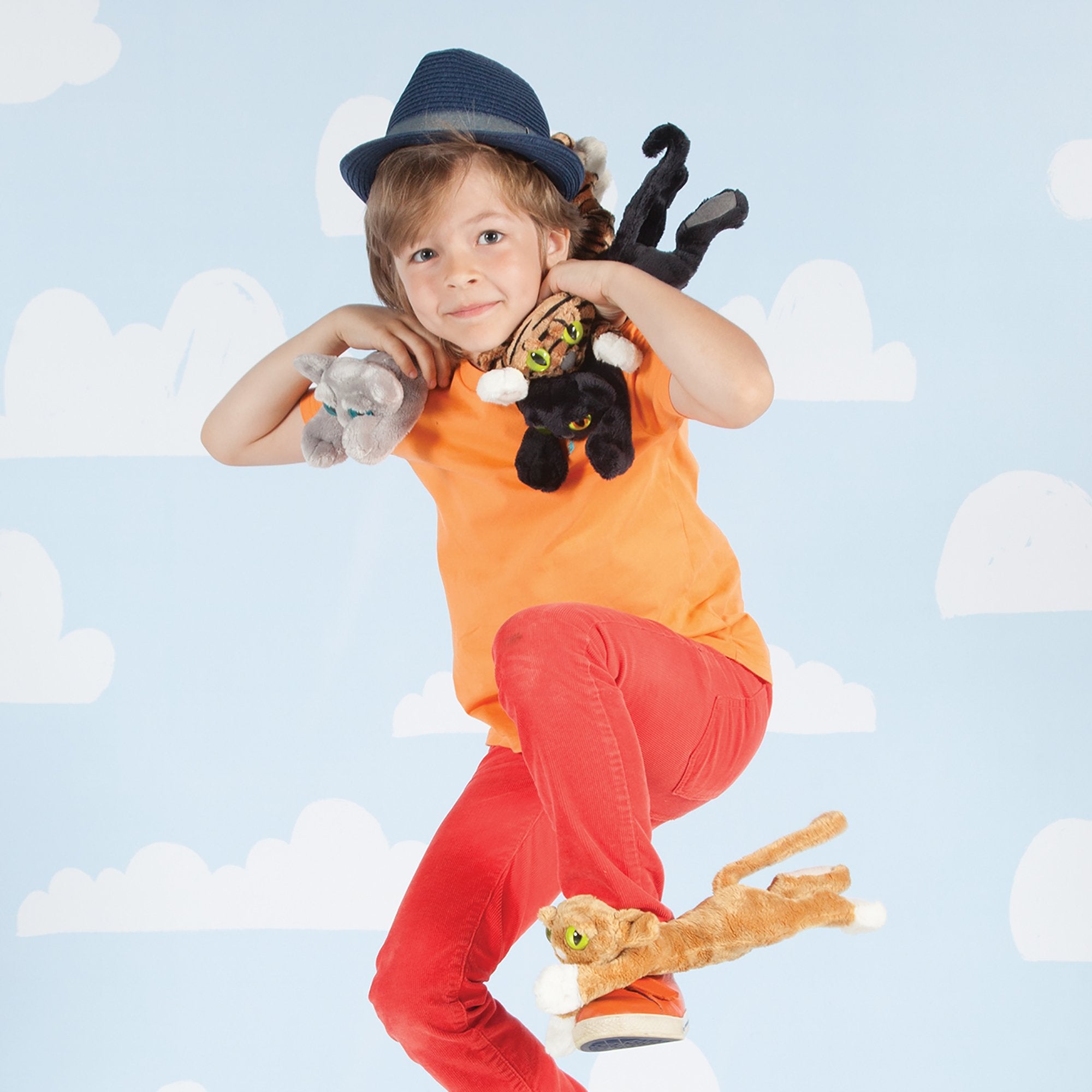 Manhattan Toy Ziggy black cat plush, silky fabric invites soothing bedtime and empathy-driven pretend play
