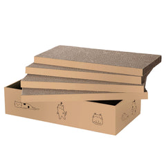 Mankaide 4-pack scratch pads with box provide versatile scratching and resting space.