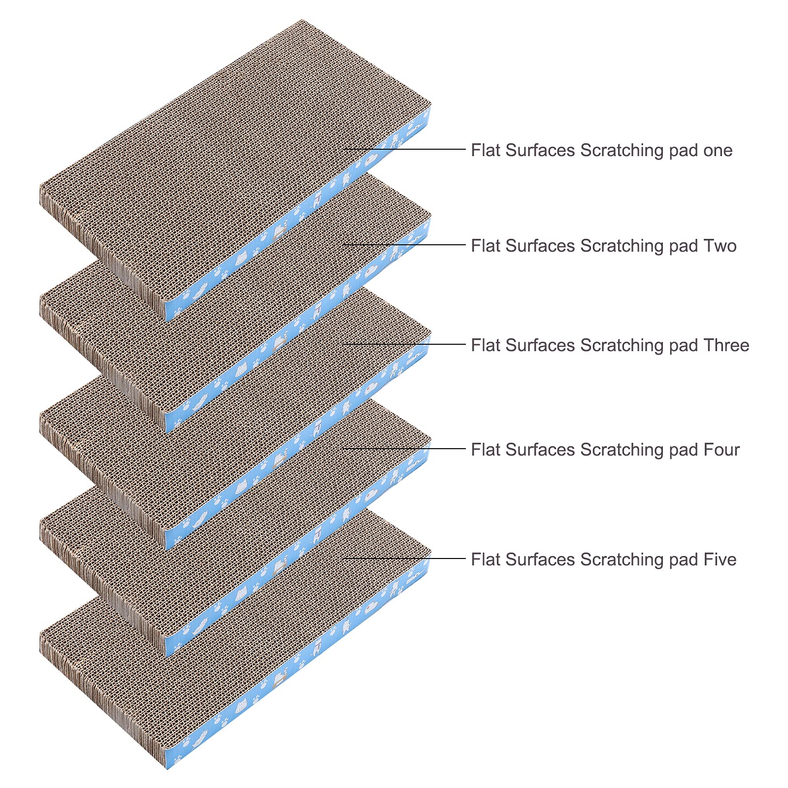 Mankaide cat scratch pad reversible-two-sided highlights double-use for extended play and wear resistance.