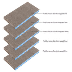 Mankaide cat scratch pad reversible-two-sided highlights double-use for extended play and wear resistance.