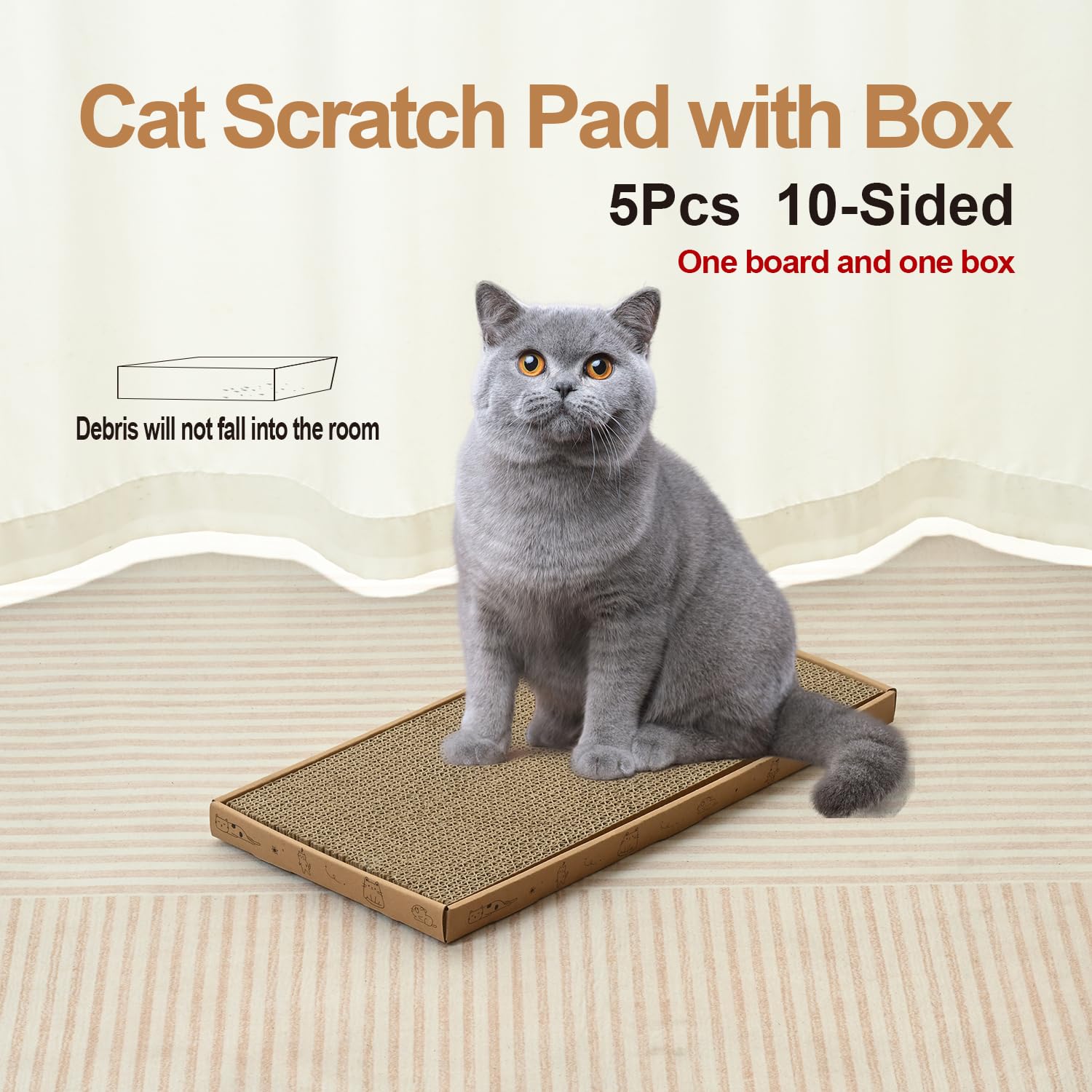 Mankaide cat scratcher durable cardboard shows high-density material against sharp claws.