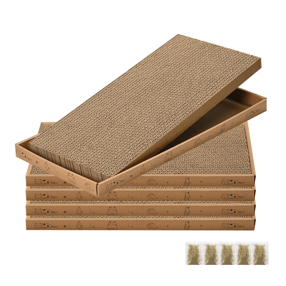 Mankaide cat scratcher in use as a couch-and-scratch spot for cats.