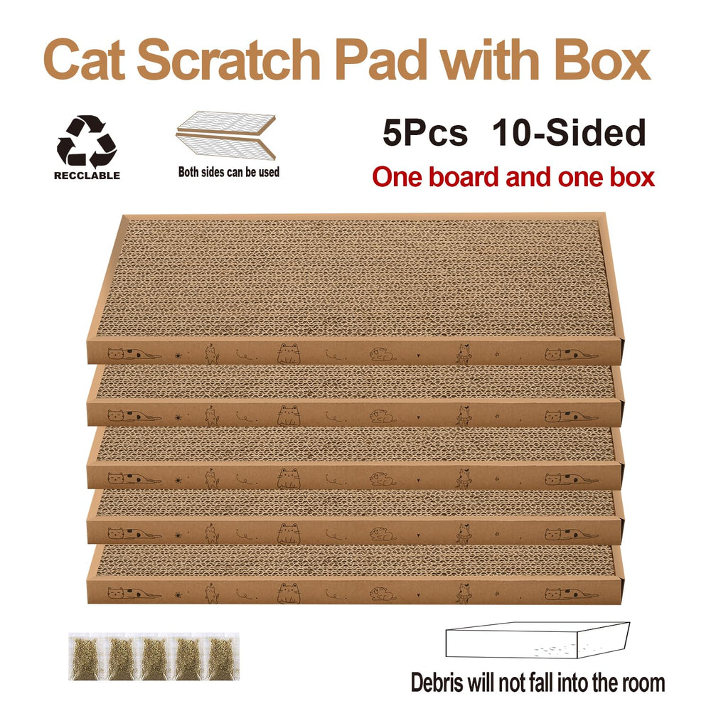 Mankaide cat scratcher packaging and box demonstrates easy storage and clean lines.