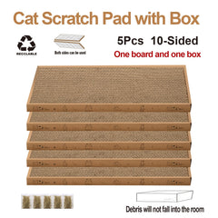 Mankaide cat scratcher packaging and box demonstrates easy storage and clean lines.