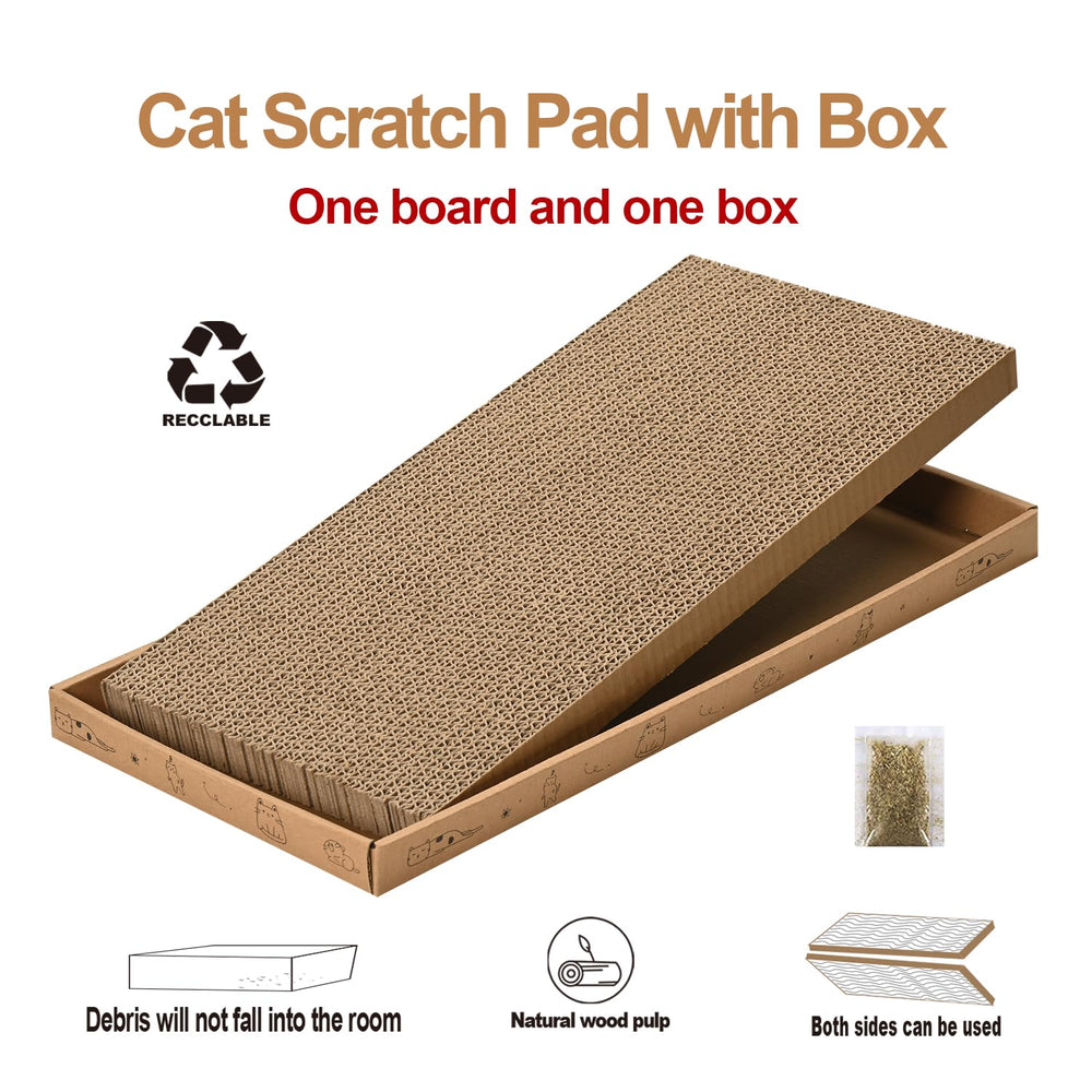 Mankaide cat scratcher reversible design reveals fresh scratch surface for extended use.