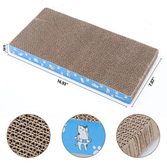 Mankaide recycled cardboard scratcher closeup emphasizes durable, eco-friendly material suitable for claw grinding.