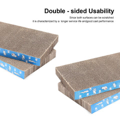 Mankaide scratcher pad high-density cardboard demonstrates sturdiness and long-lasting use for active cats.