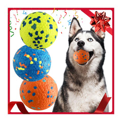 Mankoda Dog Balls 3-pack in vibrant colors for easy retrieval and play.