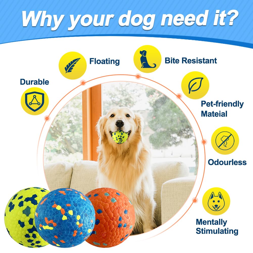 Mankoda Dog Balls textured surface massages gums during chewing.