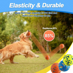 Mankoda Dog Balls float in water for fetch and visibility.