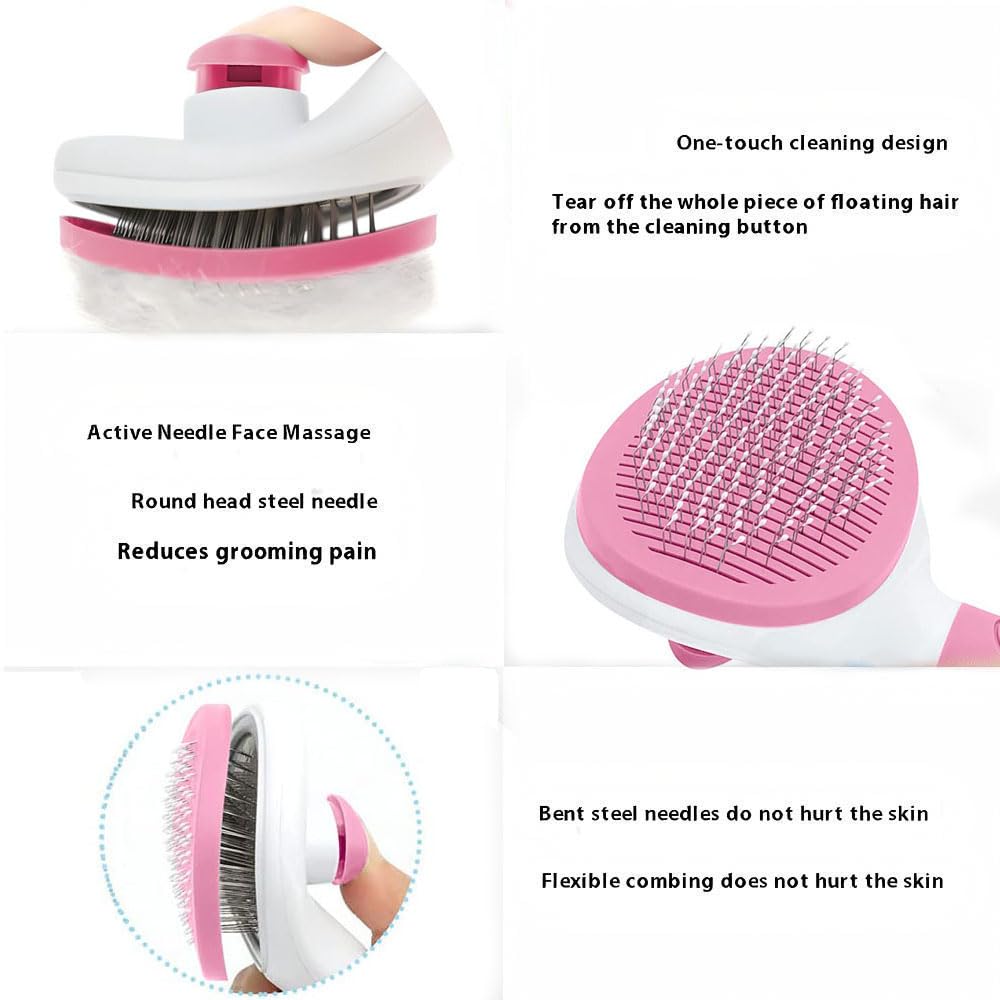 ManLinKei closed-teeth comb handles short and long fur for thorough grooming.