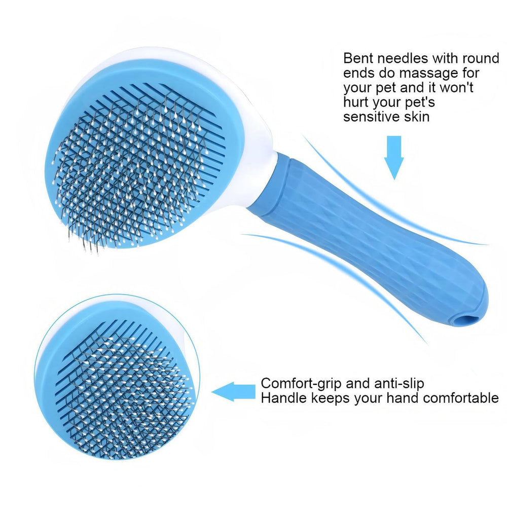 ManLinKei self-cleaning brush demonstrates quick hair release with every use