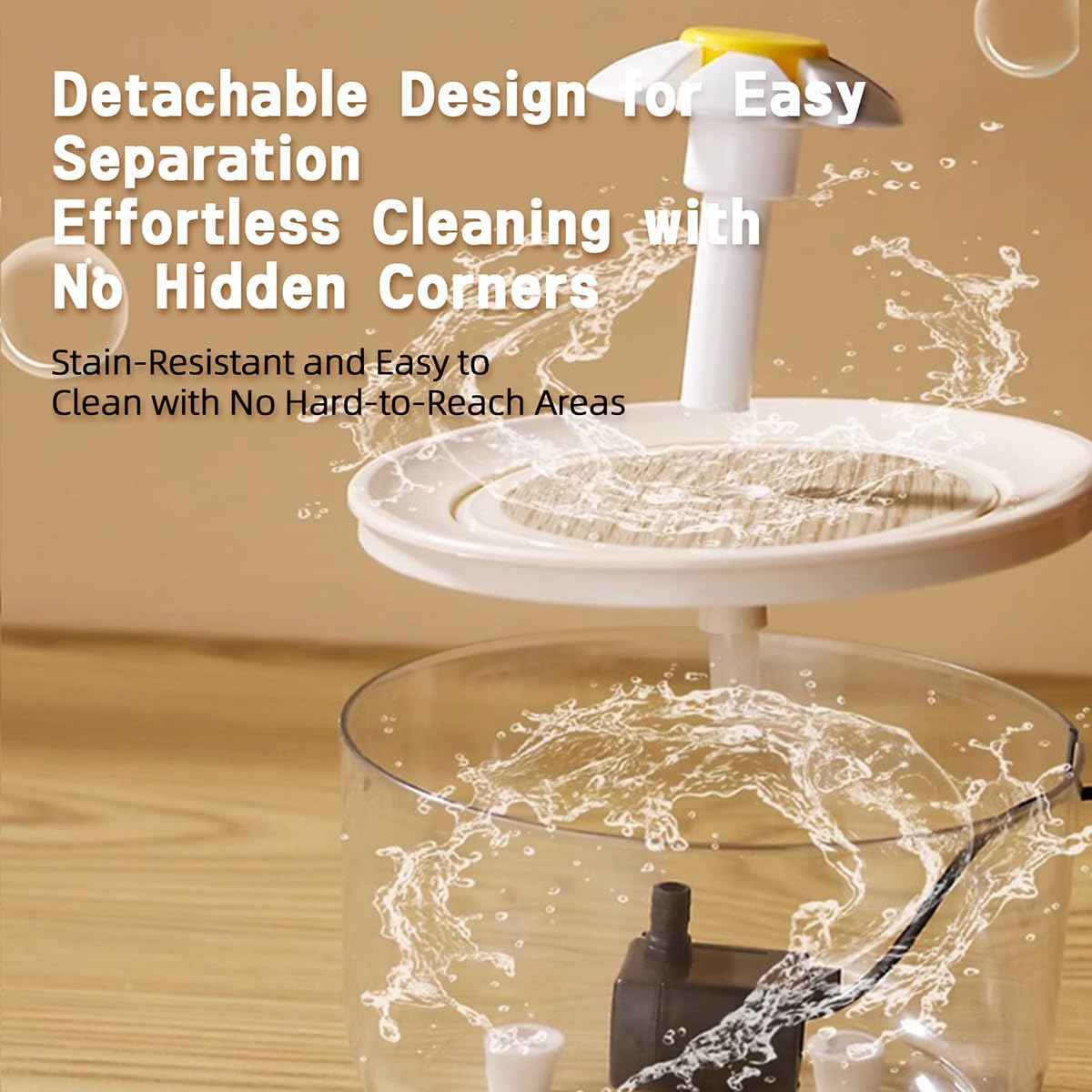 MANON ROSA Bird Bath dry-run safety prevents pump damage with low-water shutoff