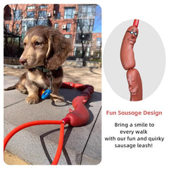 MANON ROSA sausage leash ergonomic handle for comfortable grip during strolls.