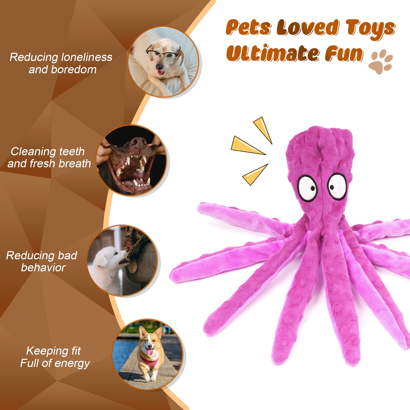 MANOPAWS machine-washable plush dog toy easy to clean after messy play sessions.