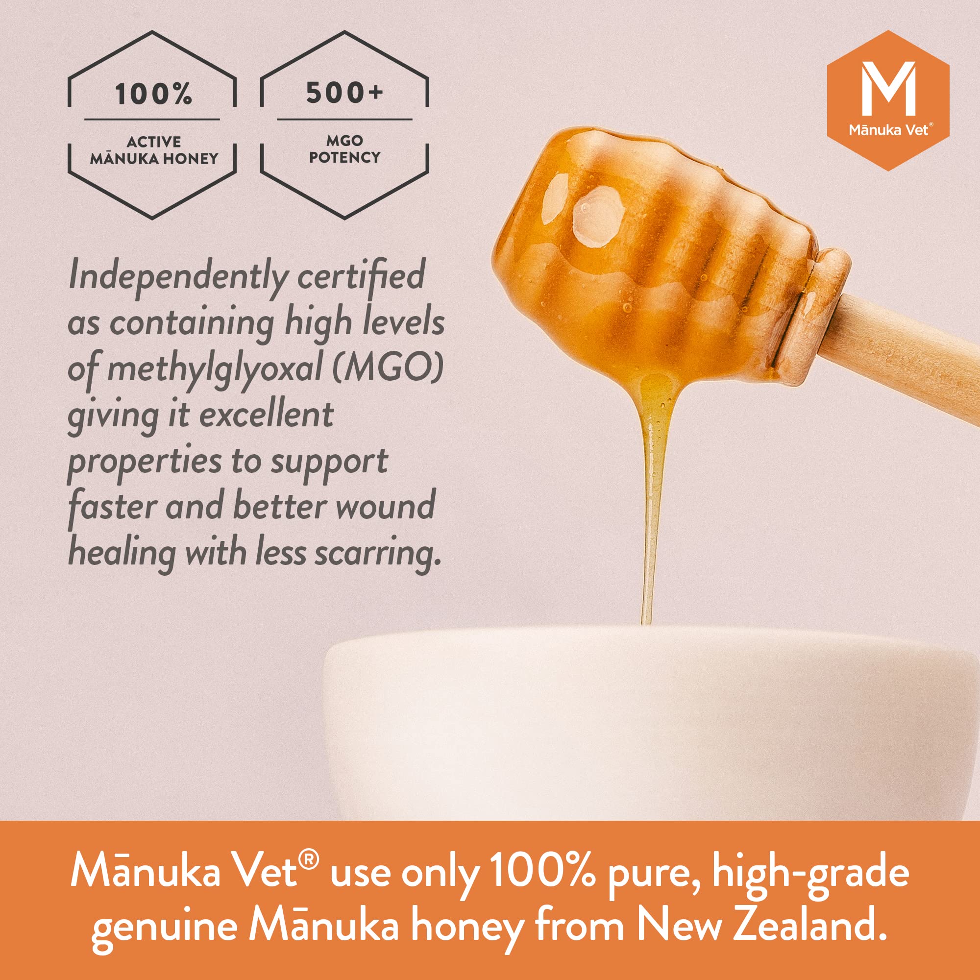 Manuka Vet gel texture moist wound environment gentle application