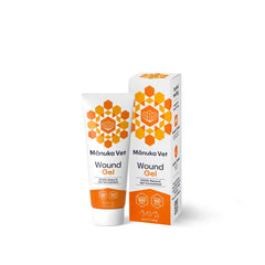 Manuka Vet Skin & Wound Gel application on wound demonstrates gentle, thorough coverage for healing support